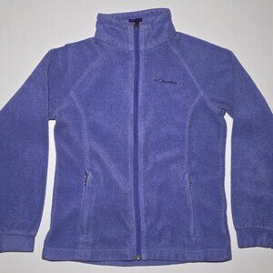 Columbia Girls Youth Purple Full Zippered Longsleeve Jacket Size Medium 10/12